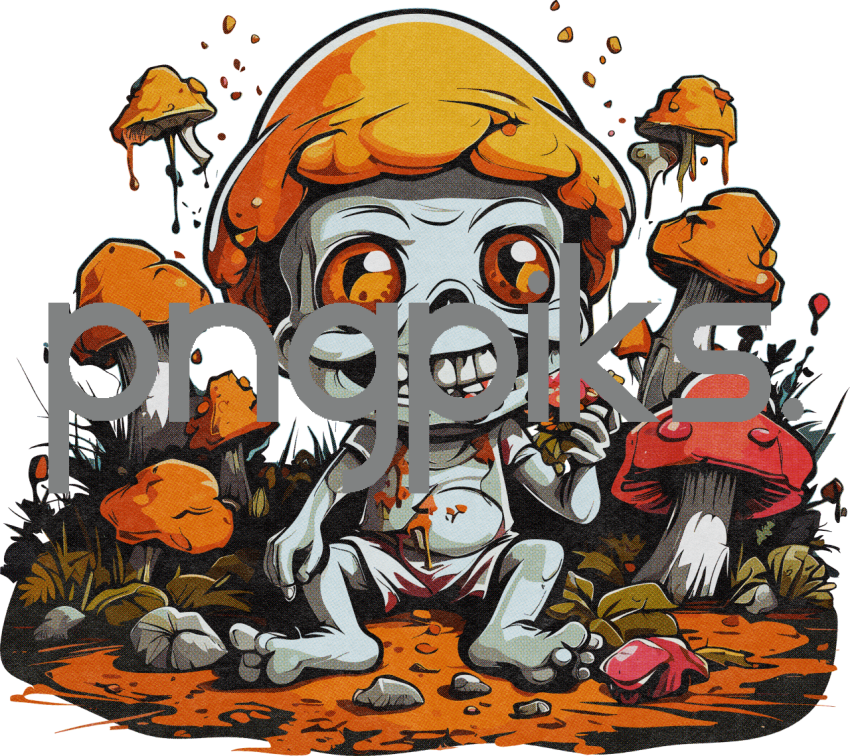 10596673 Mush Up Some Mayhem: Meet Fungus Frank, the Adorable Undead Sprout