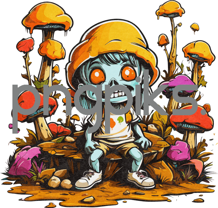 14546176 Spud's Spooky Shindig: This Tater-Tot Terror Throws a Fungal Fashion Rave
