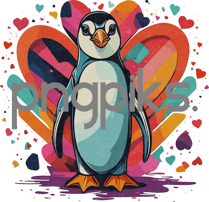 1161652 Not Your Average Lovebird: Embrace the Quirk with This Anti-Valentine Penguin Tee