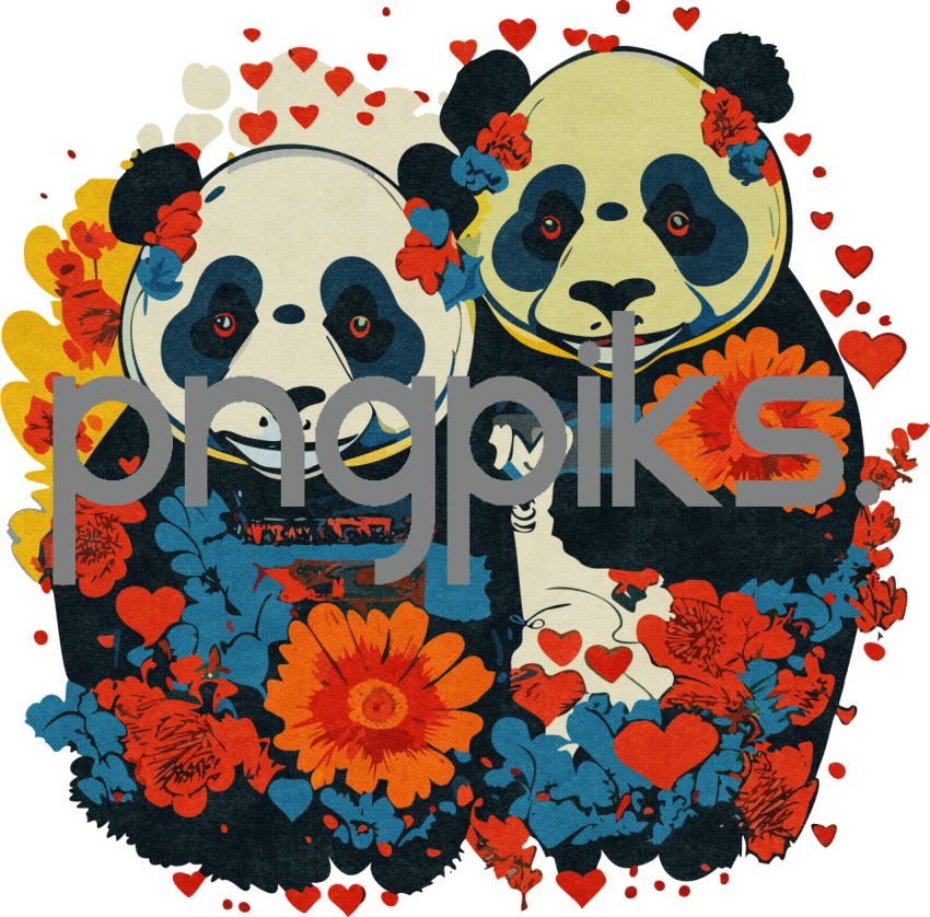 95158107 Unconventional Love: Anti-Design Panda Tee for a Stylish Valentine's