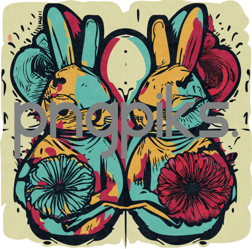 57396681 Euphoric Anti-Design Rabbit Valentine Shirt – Halftone Heartbeat Bliss