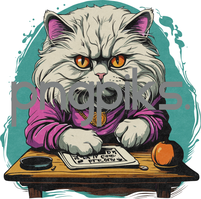 1008892 Enigmatic Anti-Design: Cat's Ouija Play in Half-Tone Tee Design