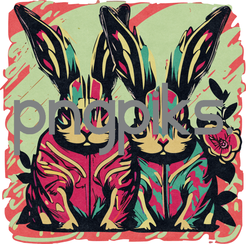 41525197 Playful Anti-Design Love Bunny Tee – Halftone Valentine Joy
