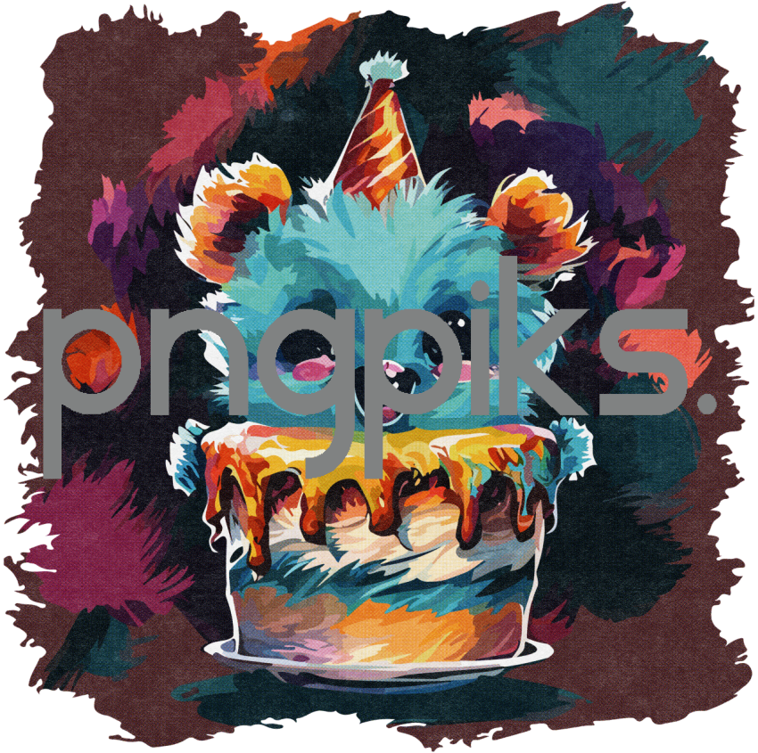 20876583 Celebrate with a Laugh: Funny Birthday Animal Cartoon Art for Print on Demand and T-Shirts