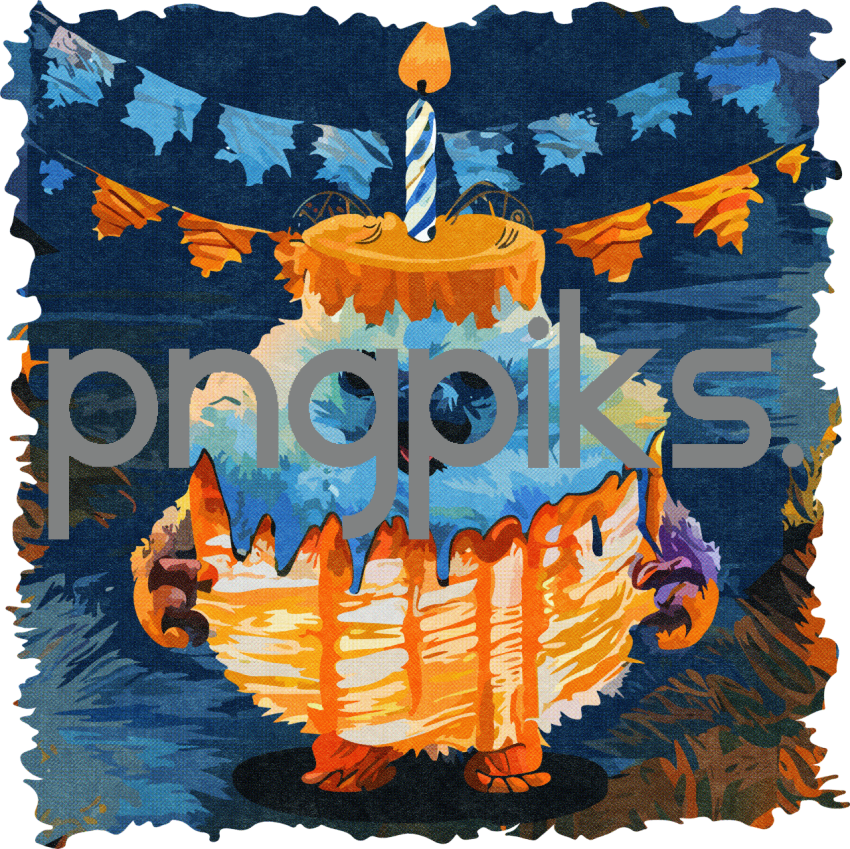 12911637 Hilarious Creature Cartoon Birthday Image for Print on Demand and T-Shirts