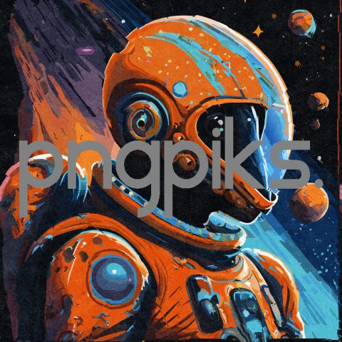 23806532 Cosmic Bliss: Orange Alien Astronaut Illuminates Anti Design's Colorful Galaxy Tee