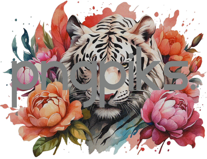 1168262 Anti Design watercolor style tiger flowers tshirt design
