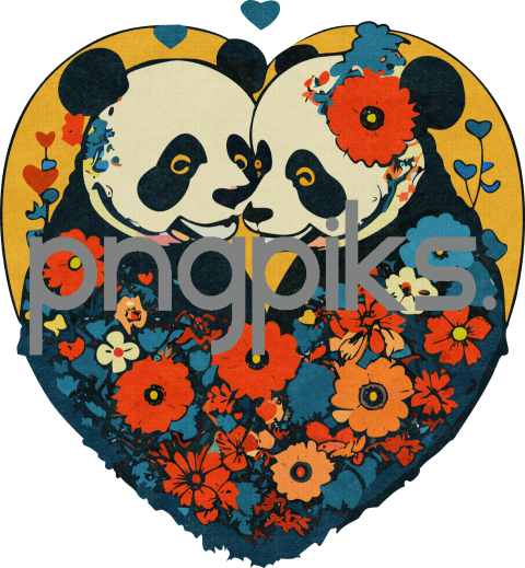 61826337 Love Redefined: Anti-Design Panda Tee for a Unique Valentine's Day