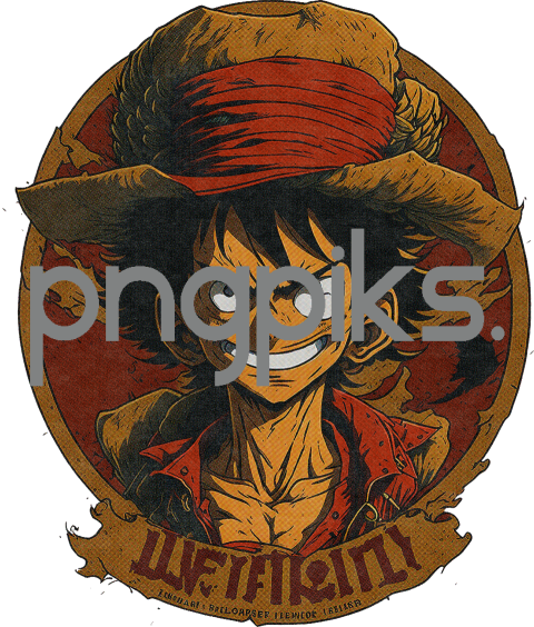 1427167  Monkey D. Luffy One Piece Manga Logotype Design for T-Shirt