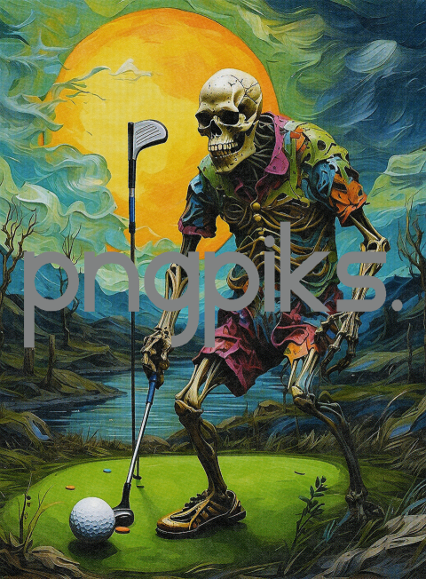 1161424 Artistic Anti-Design Evil Golf Tee: Painting Print Effects