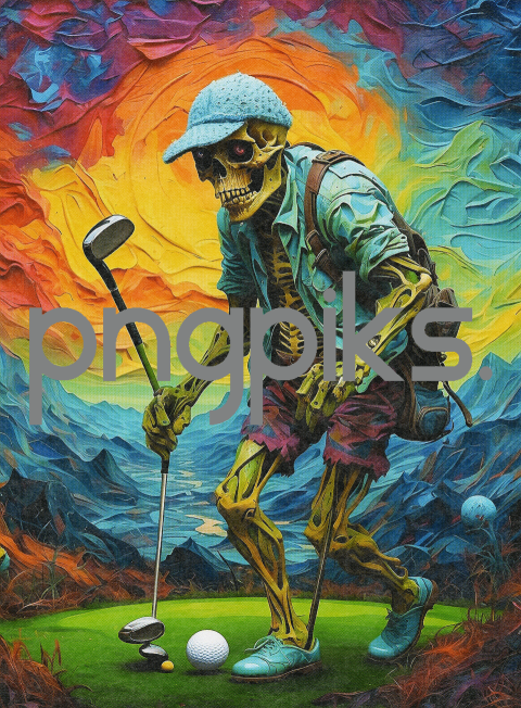 1661839 Artistic Anti-Design Evil Golf T-Shirt with Print Effects