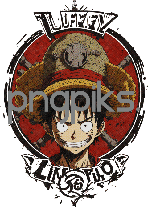 9458854 write title and meta desciption, wordpress categories & 25 tags, tags write in one row for this link: Monkey D. Luffy One Piece manga Logotype design for t shirt