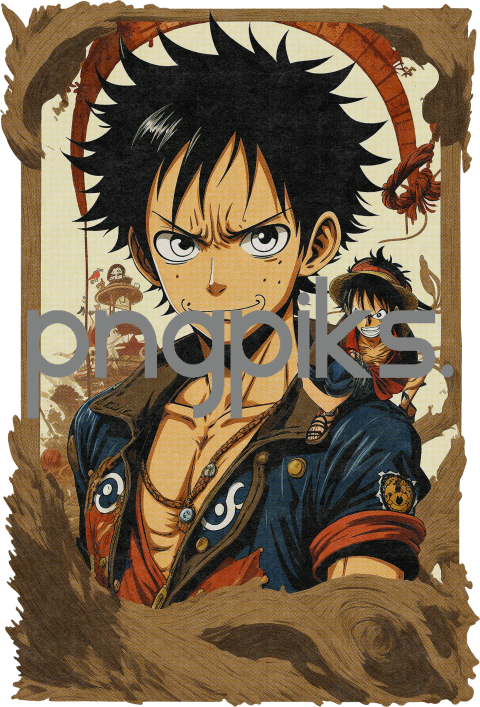 631353 Monkey D Luffy One Piece Illustration Poster: Show your Love for the Straw Hats!