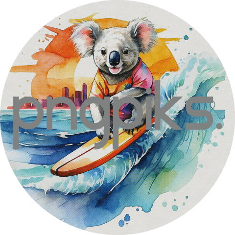 1091835 Anti design Panda bear surfing sunset watercolor design for tshirt