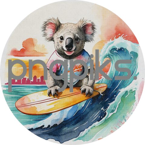 1346084 Anti design Panda bear surfing sunset watercolor design for tshirt