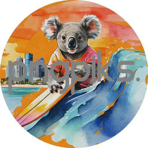 1353894 Anti design Panda bear surfing sunset watercolor design for tshirt