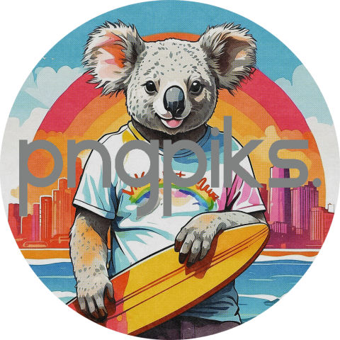 1694686 Anti design Panda bear surfing sunset watercolor design for tshirt