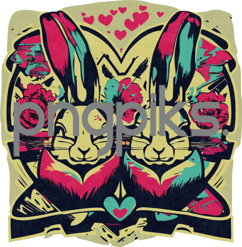 42044889 Modern Anti-Design Bunny Valentine Top – Halftone Love Revolution