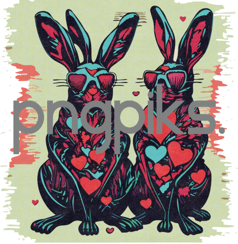 42417594 Urban Anti-Design Rabbit Tee – Valentine's Halftone Streetwear