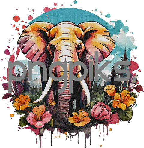 5720149 Anti Design watercolor a cute mammoth tshirt design