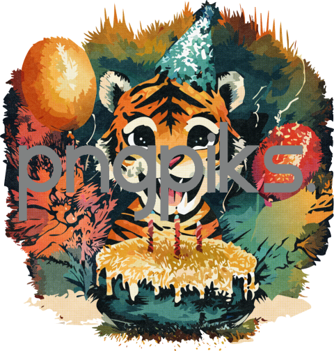 19956842 Celebrate with These Hilarious Birthday Funnies Cartoon Tiger Art for the Year of the Tiger