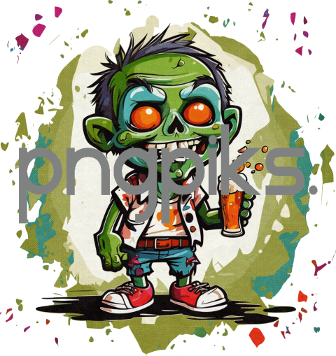 15775502 Zombie Drinking Beer T Shirt Design - A Funny, Cute Addition to Your Wardrobe!