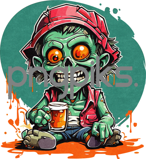 27011860 Anti Design: Funny Zombie T-Shirt Design for Print on Demand