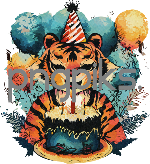 19407978 Celebrate with Birthday Funnies: Cartoon Tiger Wall Art for the Year of the Tiger!