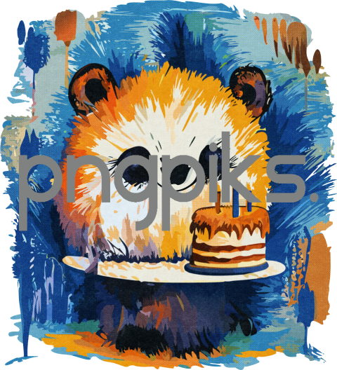 21322141 Celebrate with a Laugh: Adorable Animal Birthday Art for Print on Demand!
