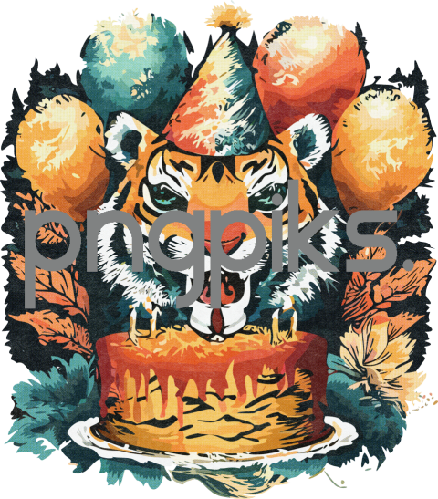 20353939 Celebrate in Style: Funny Birthday Cartoon for the Zodiac Tiger