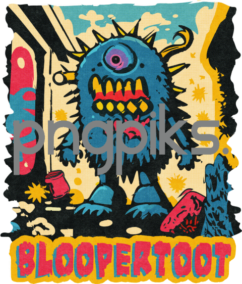 11008059 Adorable Anti-Design Monster Cartoon Doodle Art Print for Kids | Clothing, Phone Cases, and More!