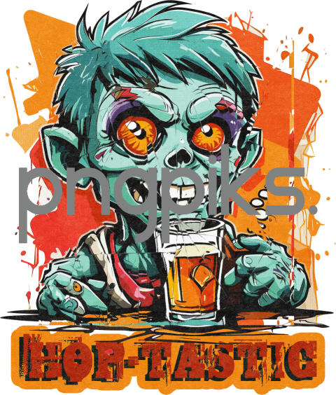 64130894 Funny Zombie Beer T-Shirt | Anti Design for Print on Demand