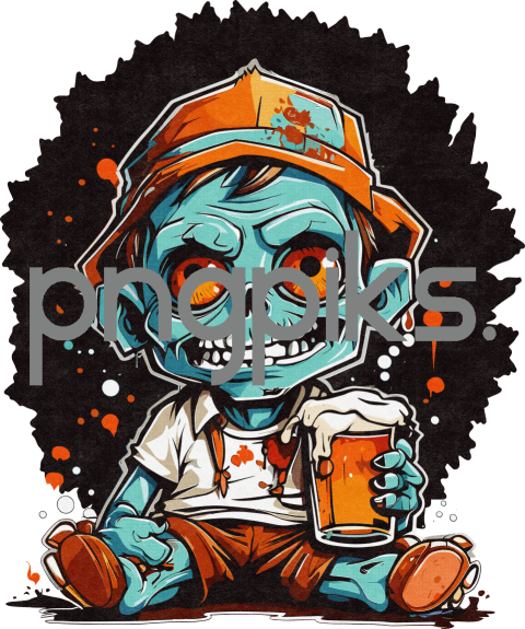 26555820 Get Ready to Raise the Dead with This Hilarious Anti Zombie Beer T-Shirt Design!