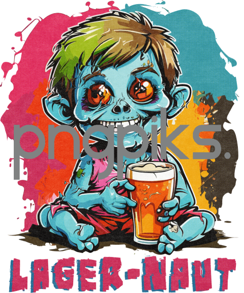 78905534 Lager Naut Drinking Zombies: Quenching Undead Thirst with This Hilarious Beer Design