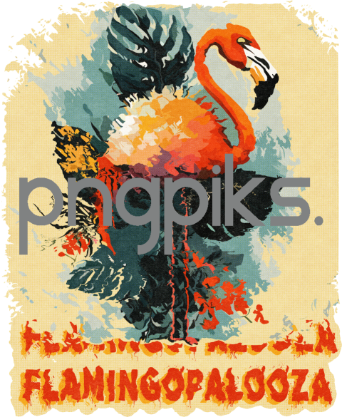 18317088 Flamingo Doodle Art Print - Trendy Design for Print On Demand Products
