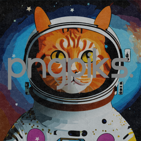 53490303 Galactic Whisker Wonders: Orange Cat Astronaut Ventures into a Colorful Cosmos - Anti Design T-shirt Marvel