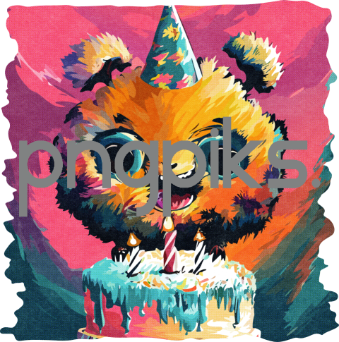 53983412 Happy Birthday Funny Cartoon Animal Art for Print on Demand and More!