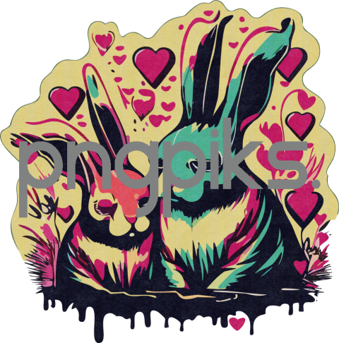 16484574 Unique Anti-Design Valentine Rabbit Shirt – Halftone Love Graphic