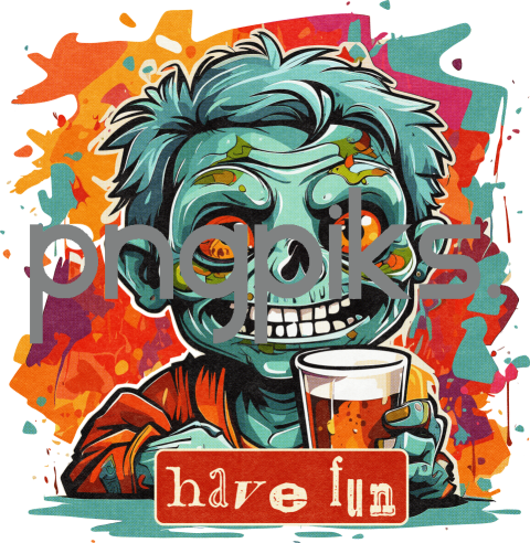 33272591 Anti Design Funny Zombie Beer T-Shirt - Perfect for Print on Demand